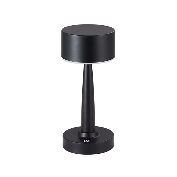 07064-A,19 Настольная лампа Снифф черный d12 h25 Led 6W (3200K) диммируемая