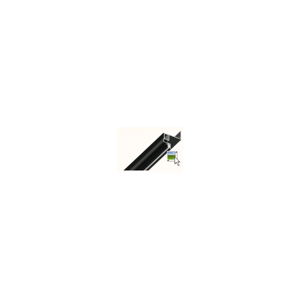 Парящий профиль SLOTT VILLAR MINI чёрный 2м