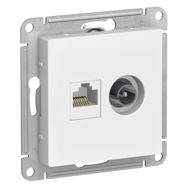 РОЗЕТКА двойная комп+ТВ, RJ45+TV, кат.5E, ЛОТОС, ATLAS 10шт