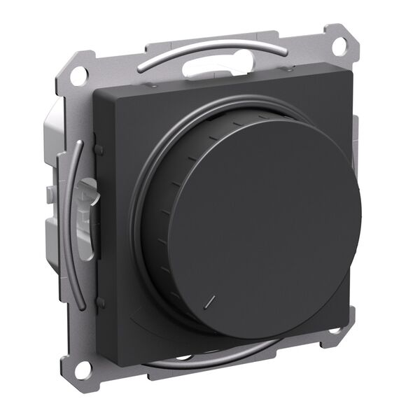 СВЕТОРЕГУЛЯТОР (диммер) повор-нажим, LED, RC, 400Вт, мех., БАЗАЛЬТ