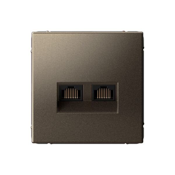 РОЗЕТКА двойная компьютерная RJ45+RJ45, кат.6А, механизм, МОККО ARTGALLERY
