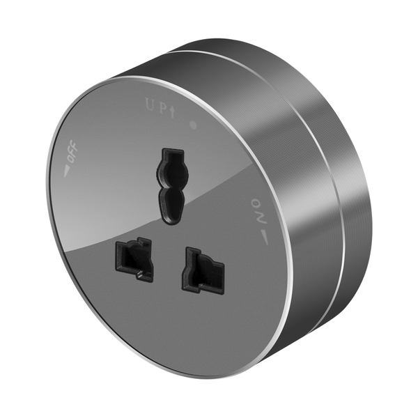 Розетка универс. круглая 13А/250В Графит MuitiTrack System Electric