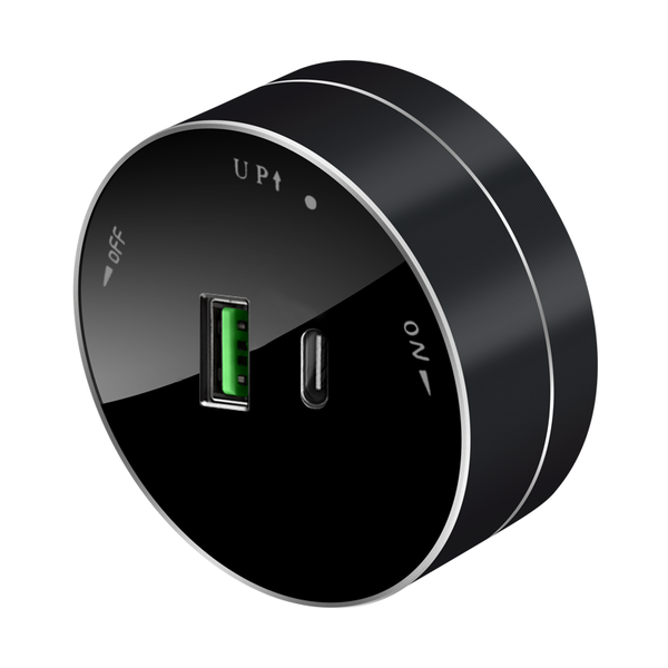 Розетка 2хUSB (тип А+С) 18Вт, 5В/3А Антрацит MuitiTrack System Electric