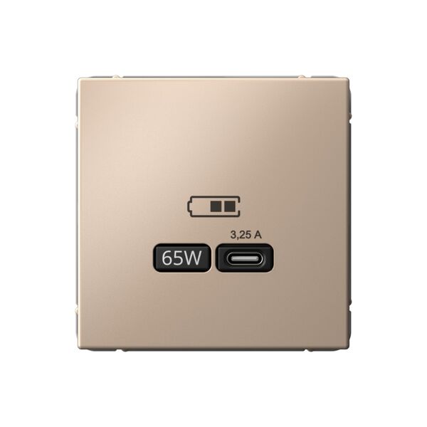 USB РОЗЕТКА тип-С 65Вт высокоскор.заряд. QC, PD, механизм, ПЕСОЧНЫЙ  ARTGALLERY