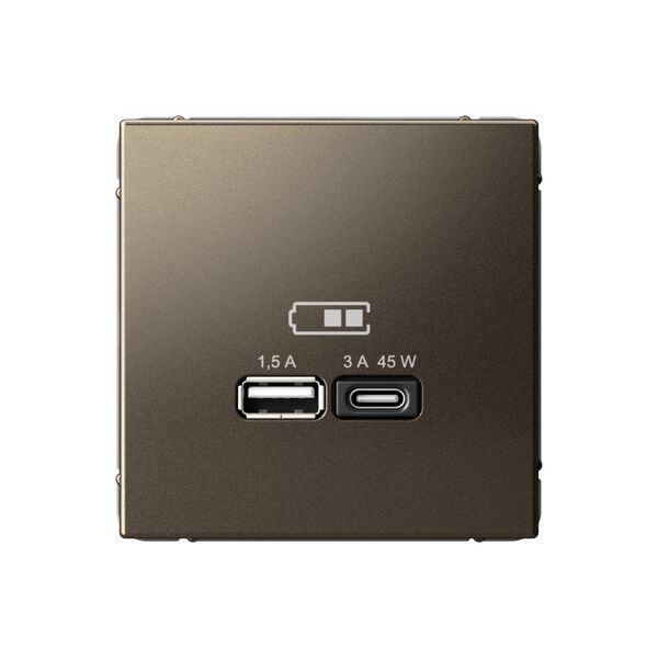 USB РОЗЕТКА A + тип-C 45Вт высокоскор.заряд. QC, PD, механизм, МОККО ARTGALLERY
