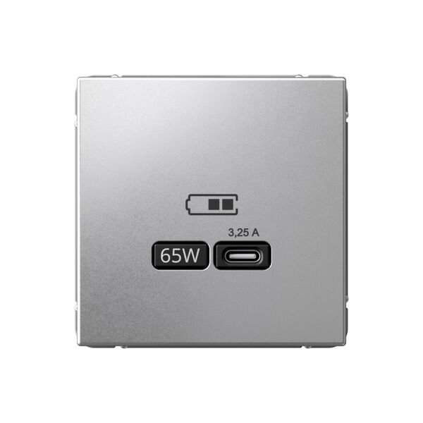 USB РОЗЕТКА тип-С 65Вт высокоскор.заряд. QC, PD, механизм, АЛЮМИНИЙ ARTGALLERY