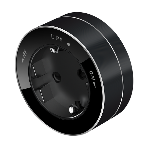 Розетка 2К+З круглая 16А/250В Антрацит MuitiTrack System Electric
