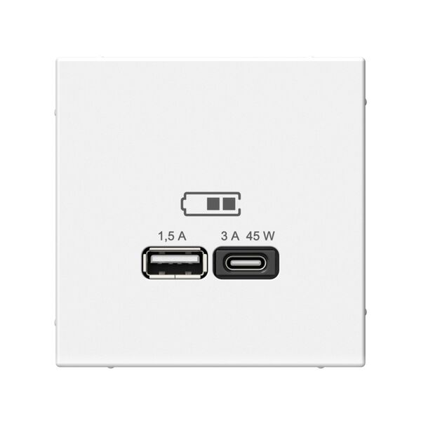 USB РОЗЕТКА A + тип-C 45Вт высокоскор.заряд. QC, PD, механизм, ЛОТОС ARTGALLERY