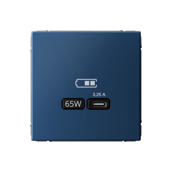 USB РОЗЕТКА тип-С 65Вт высокоскор.заряд. QC, PD, механизм, АКВАМАРИН ARTGALLERY
