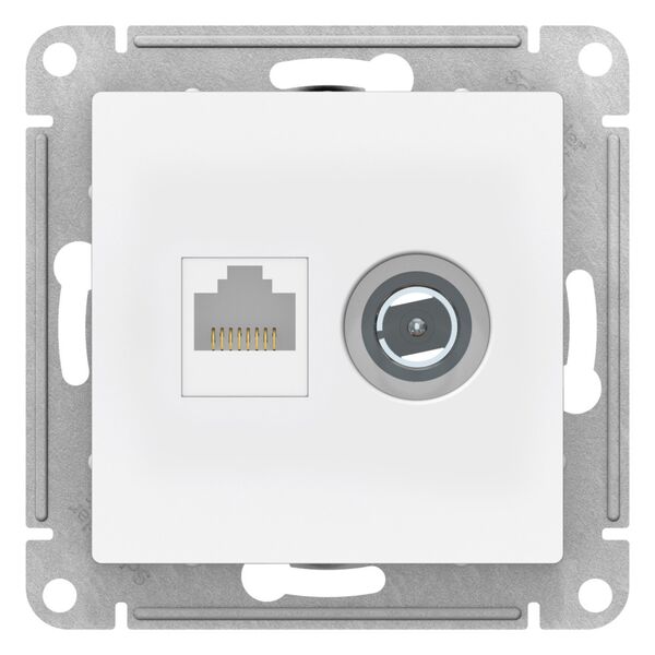 РОЗЕТКА двойная комп+ТВ, RJ45+TV, кат.5E, ЛОТОС, ATLAS 10шт