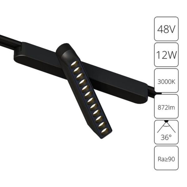 ((A1161PL-1BK СВЕТИЛЬНИК ПОТОЛОЧНЫЙ RAPID 48В 12Вт 872лм 3000К 95+ 36° ARTE LAMP