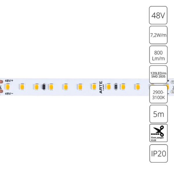 ((Светодиодная лента TAPE LED* 7,2Вт IP20 3000K  ARTE LAMP
