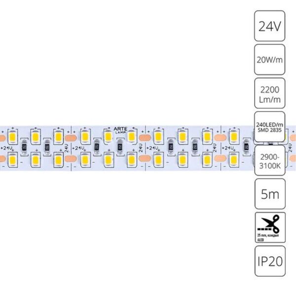 ((Светодиодная лента TAPE LED* 20Вт IP20 3000K  ARTE LAMP