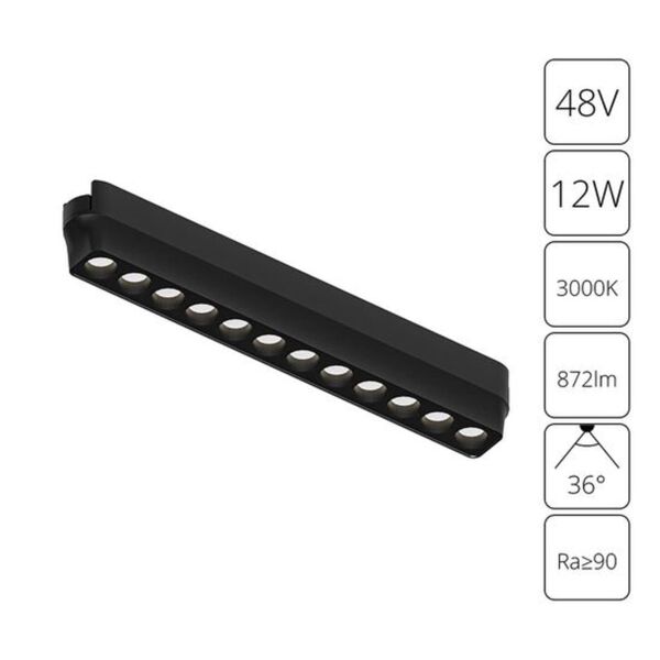 ((A1154PL-1BK СВЕТИЛЬНИК ПОТОЛОЧНЫЙ RAPID 48В 12Вт 872лм 3000К 95+ 36° ARTE LAMP