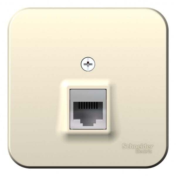 Розетка компьютерная RJ45, кат.5e, изол.пл., молочный, о/у, BLANCA (12шт) распродажа!