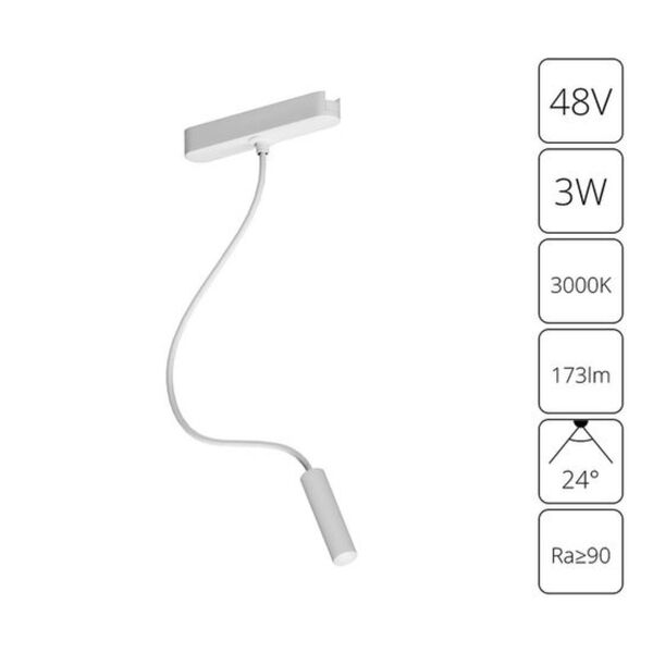 ((A1162PL-1WH СВЕТИЛЬНИК НАСТЕННЫЙ RAPID 48В 3Вт 3000К 95+ 24° ARTE LAMP