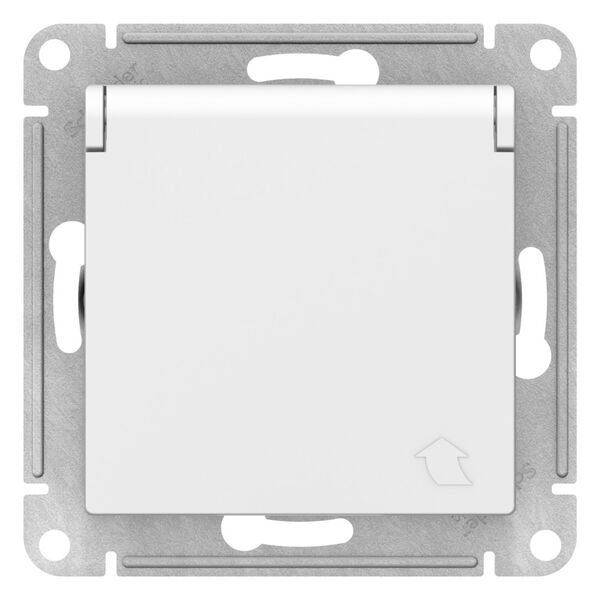 РОЗЕТКА с з/к со шторками с крышкой, 16А, IP20, ЛОТОС, ATLAS 10шт