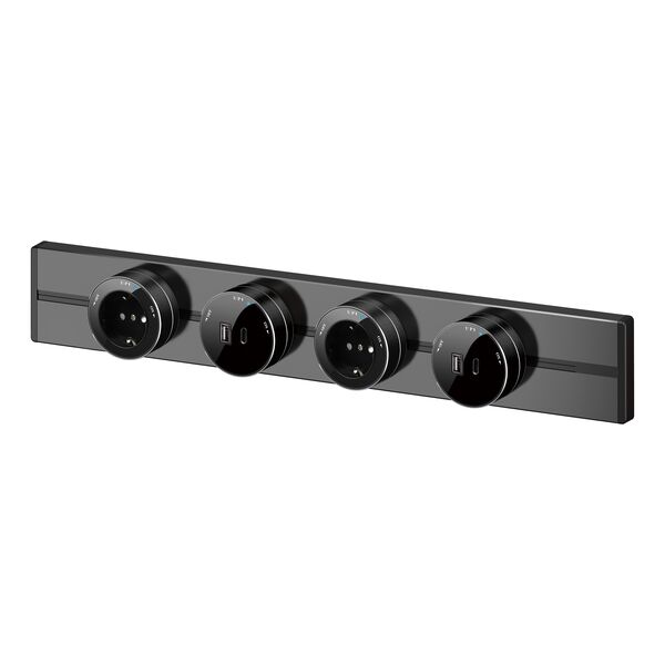 Шина скрытой установки трековой системы 200 см Антрацит MuitiTrack System Electric