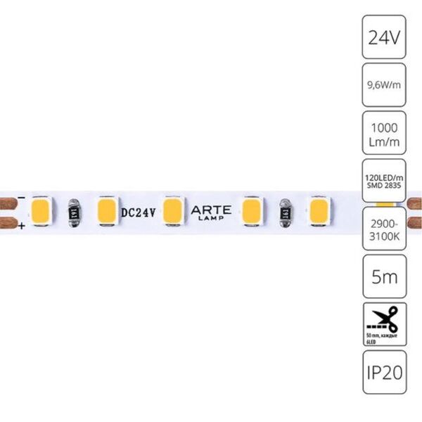 ((Светодиодная лента TAPE LED* 9,6Вт IP20 3000K  ARTE LAMP