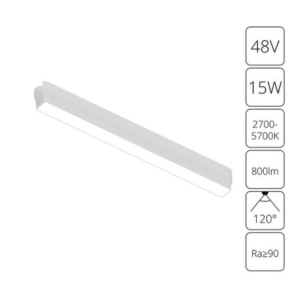 ((A2968PL-1WH СВЕТИЛЬНИК ПОТОЛОЧНЫЙ RAPID 48В 15Вт макс 800лм 2700-5700К 90+ 120° smart ARTE LAMP