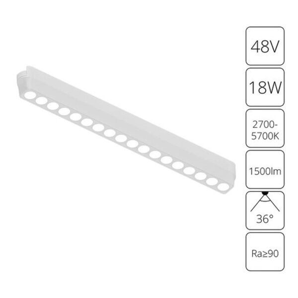 ((A2969PL-1WH СВЕТИЛЬНИК ПОТОЛОЧНЫЙ RAPID 48В 18Вт макс 1500лм 2700-6000К 95+ 36° smart ARTE LAMP