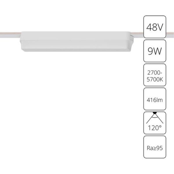 ((A2953PL-1WH СВЕТИЛЬНИК ПОТОЛОЧНЫЙ RAPID 48В 9Вт макс 416лм 2700-5700К 90+ 120° smart ARTE LAMP