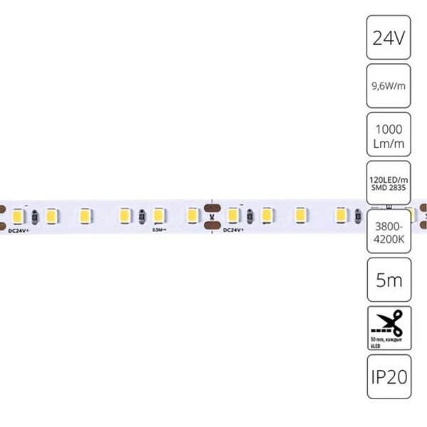 ((Светодиодная лента TAPE LED* 9,6Вт IP20 4000K  ARTE LAMP