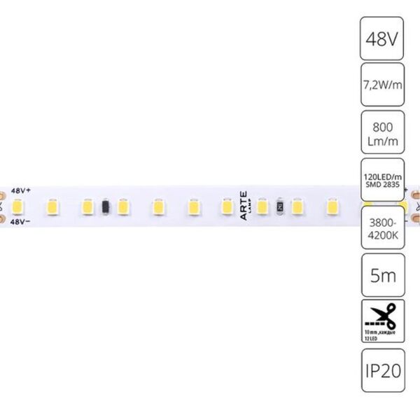 ((Светодиодная лента TAPE LED* 7,2Вт IP20 4000K  ARTE LAMP