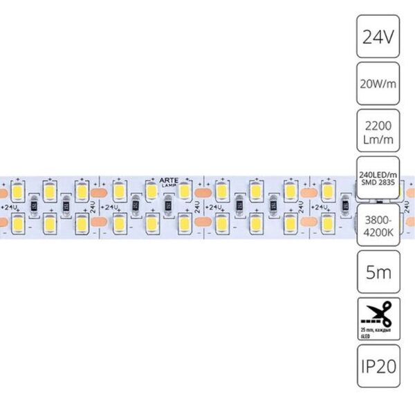 ((Светодиодная лента TAPE LED* 20Вт IP20 4000K  ARTE LAMP