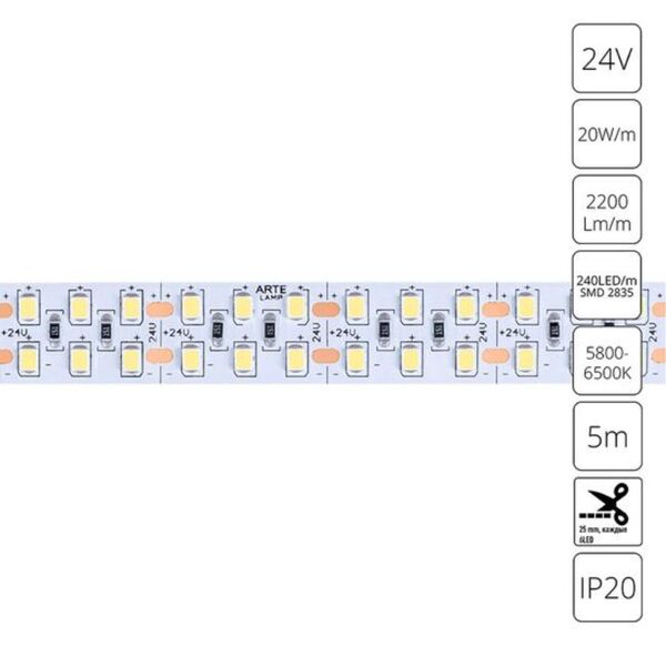 ((Светодиодная лента TAPE LED* 20Вт IP20 6000K  ARTE LAMP