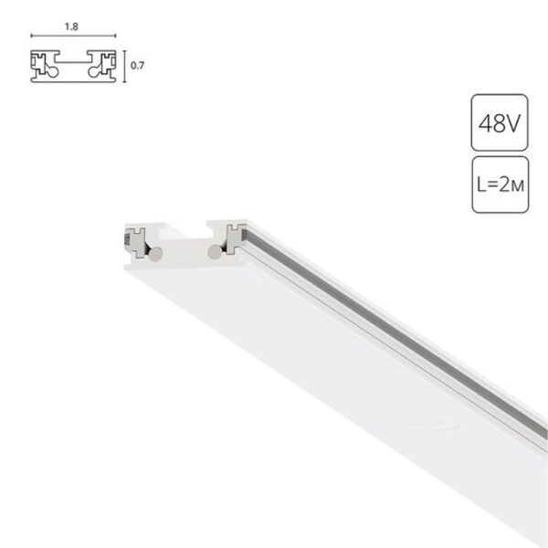 ((A613233 ШИНОПРОВОД НАКЛАДНОЙ (ТРЕК) 2M RAPID белый в комплекте 2 заглушки ARTE LAMP