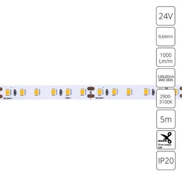 ((Светодиодная лента TAPE LED* 9,6Вт IP20 3000K  ARTE LAMP