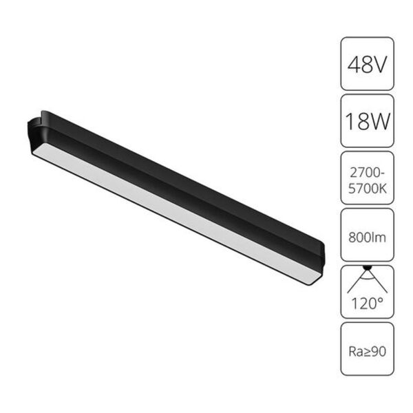 ((A2968PL-1BK СВЕТИЛЬНИК ПОТОЛОЧНЫЙ RAPID 48В 15Вт макс 800лм 2700-5700К 90+ 120° smart ARTE LAMP