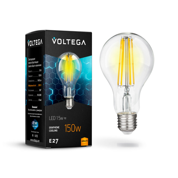 Светодиодная лампа Crystal Graphene A70 15W 2800K E27 (7104)