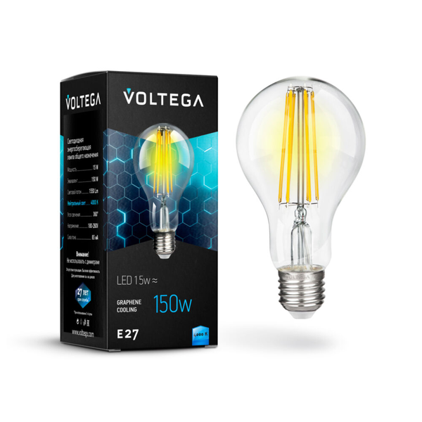 Светодиодная лампа Crystal Graphene A70 15W 4000K E27 (7103)