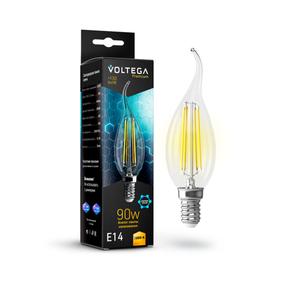 Светодиодная лампа Crystal Graphene Candle wind 9W 2800K E14 (7132)