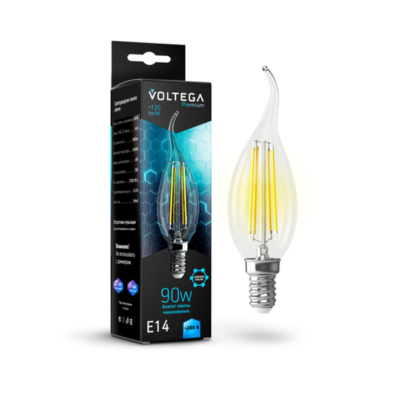 Светодиодная лампа Crystal Graphene Candle wind 9W 4000K E14 (7133)