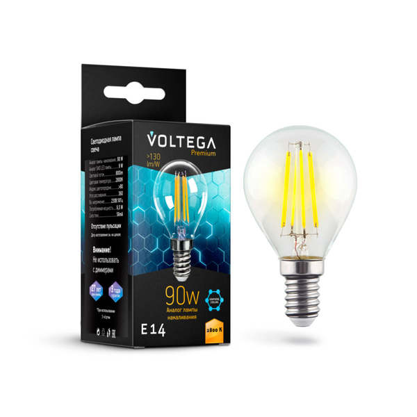 Светодиодная лампа Crystal Graphene Globe 9W 2800K E14 (7136)