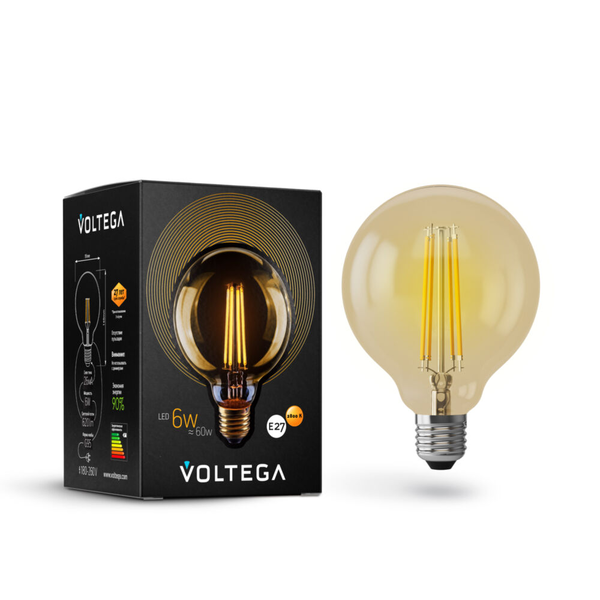 Светодиодная лампа Loft Led  G95 6W 2800K E27 (7084)