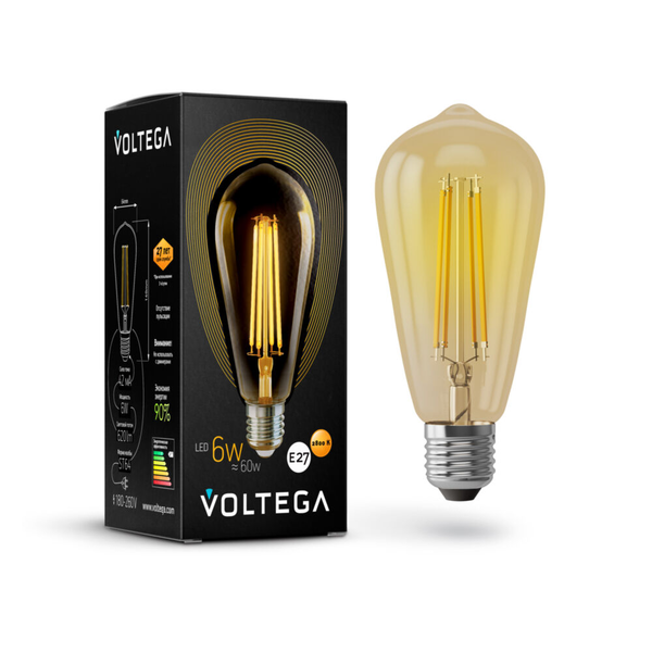 Светодиодная лампа Loft Led  ST64 6W 2800K E27 (5526)
