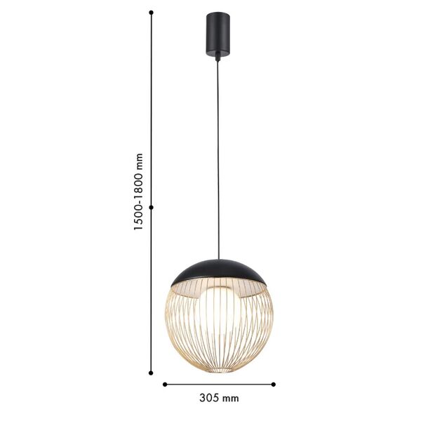 Подвес, D305xH450/1800, LEDx7W, 650LM, 4000K, included