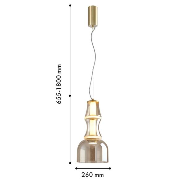 Подвес  Favourite Gaudi 1*LED*12W, 675LM, 4000K, included D260*H655/1800