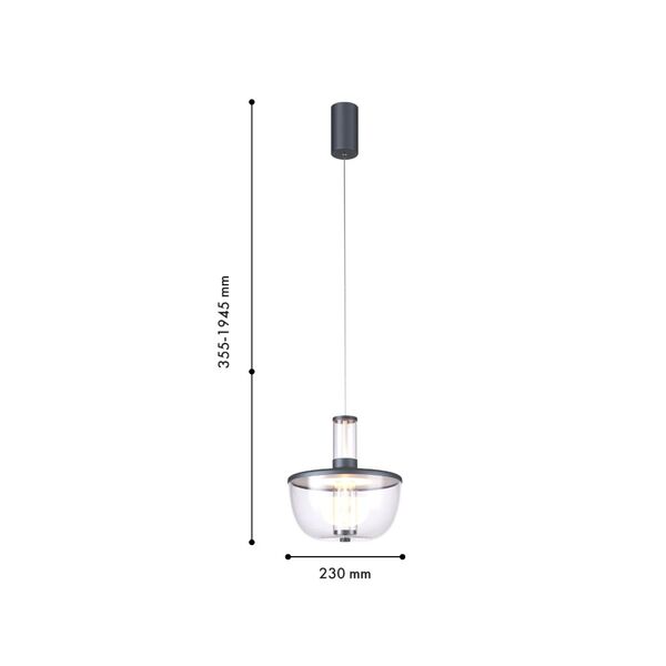 Подвес FAVOURITE Flaska LED*12W, 600LM, 4000K, CRI>90included, EpistarCOB, EpistarSMD2835 D230*H355/1945MM