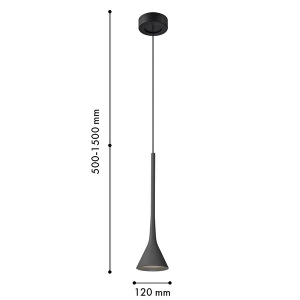 Подвес Klokken LED*6W, 525LM, 4000K, IP20, included D120*H500/1500 Favourite