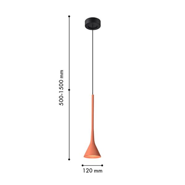 Подвес Klokken LED*6W, 525LM, 4000K, IP20, included D120*H500/1500 Favourite