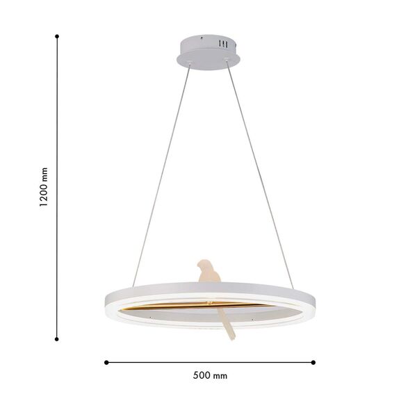 Подвесная люстра Bardy LED*25W, 1500LM, 4000K, included D500*H250/1300 F-promo