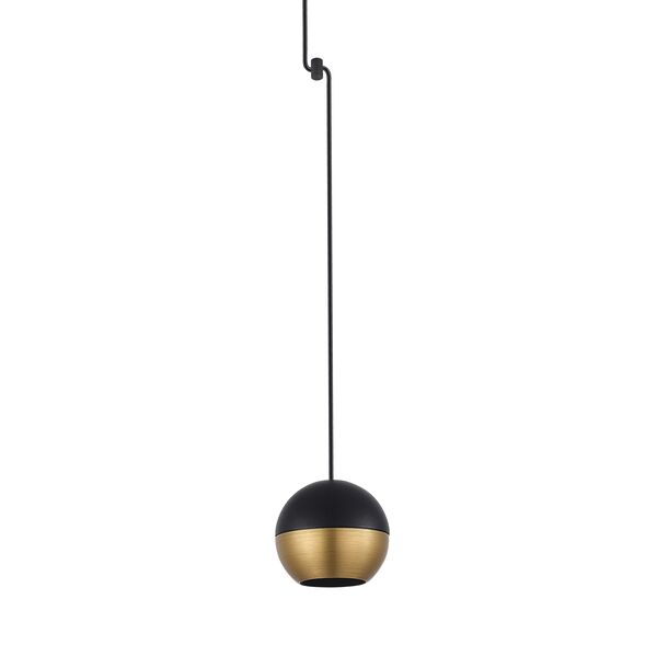 ((Donolux LED, Apple, 8,5Вт, D80xL4000 мм, 735Лм, DC48В, Ra90, 45°, 3000К, IP20, черный+анодированна