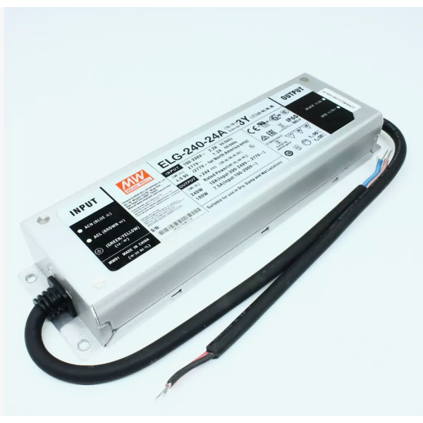 Блок питания AC-DC для светодиодов, 240Вт, IP65, вход 100:305В AC, 47:63Гц/142:431В Meanwell