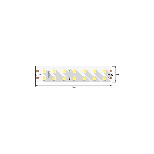 Лента светодиодная DesignLed LUX, 2835, 196 LED/м, 18 Вт/м, 24В, IP33, Нейтральный белый (4000K)