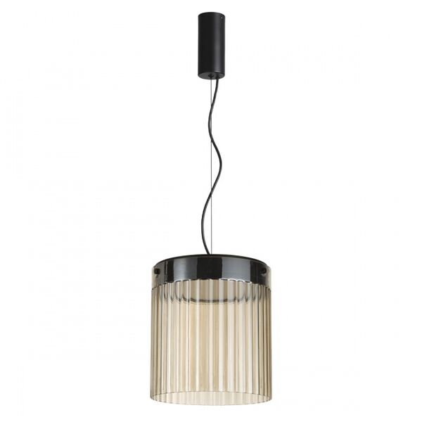 Подвес LED 20W 4000К 2238Лм PILLAR 5047/20L L-VISION ODL24 303 черный/светл.янтарный/металл/стекло